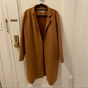 Faux Suede Caramel trench size M